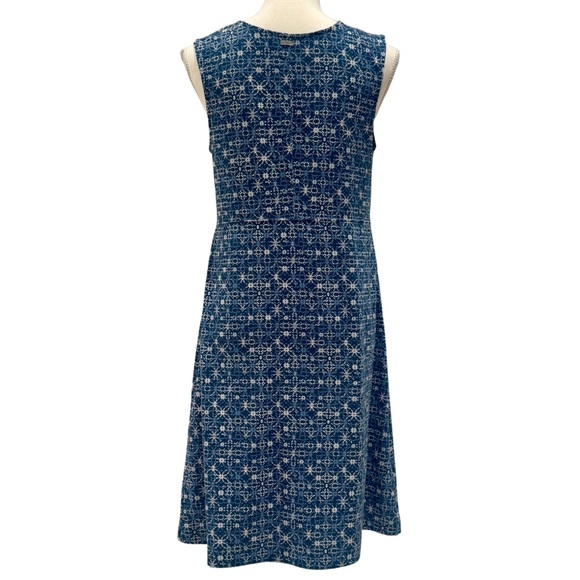 Eddie Bauer Navy Floral Sleeveless Dress - Stretchy! (M) - Picture 4 of 9